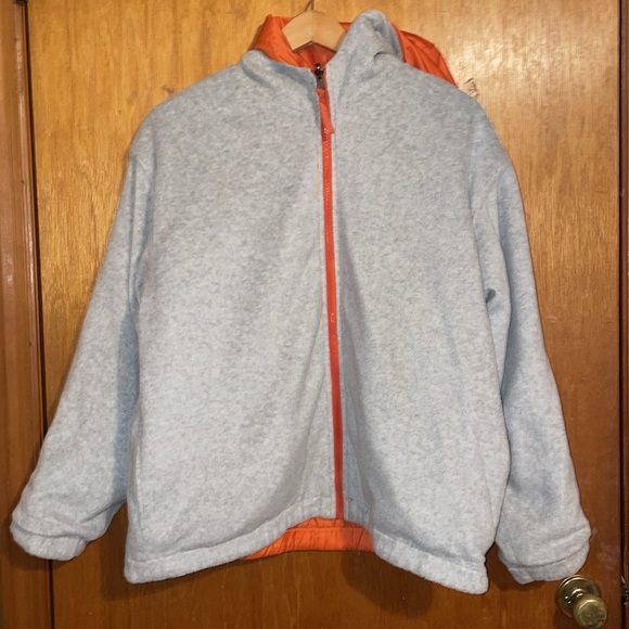 •NY♦️CLASSICS SPORTS•GRAY & ORANGE REVERSIBLE SKI JACKET SIZE SMALL EUC (UNISEX) - Picture 3 of 9